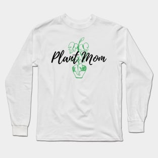 Plant Mom Green Pot Long Sleeve T-Shirt